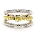 14K 1.52ct Lab Grown Yellow Diamond Pear Cut Cocktail Ring