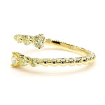 14K 0.39ct Lab Grown Yellow Diamond Round Cut Cocktail Band