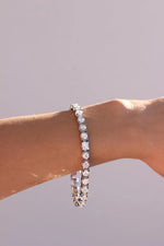 18K Solid Gold Lab Grown Diamond 12.5 Carat Tennis Bracelet - View 6 | Riyanika Jewels