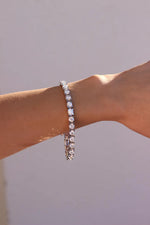 18K Solid Gold Lab Grown Diamond 12.5 Carat Tennis Bracelet - Alternate Angle | Riyanika Jewels