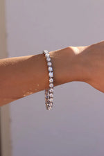 18K Solid Gold Lab Grown Diamond 12.5 Carat Tennis Bracelet - Close Up | Riyanika Jewels