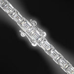18K Solid Gold Lab Grown Diamond 4 Carat Baguette Cut Infinity Tennis Bracelet - Alternate Angle