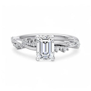 1.5ct Natural Diamond Engagement Ring in 18K Solid Gold | Riyanika