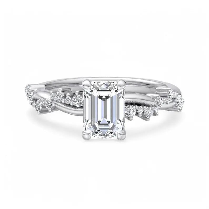 1.5ct Natural Diamond Engagement Ring in 14K Solid Gold | Riyanika