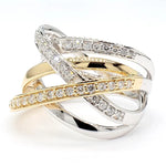 0.61ct Lab Grown Diamond Round Cut Cocktail Ring in 18K Solid Gold | Riyanika