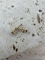 14K Solid Gold Lab Grown Diamond Love Piercing | Heart Stud Earring