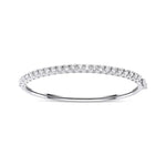 18K Solid Gold Lab Grown Diamond 2.65 Carat Infinity Tennis Bangle Bracelet - Close Up