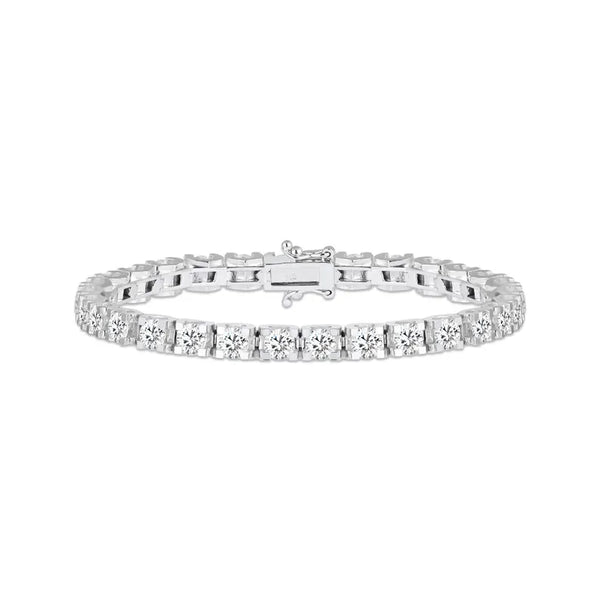 18K Solid Gold Lab Grown Diamond 12.5 Carat Tennis Bracelet | Riyanika Jewels