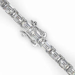 14K 4ct Lab Grown Diamond Baguette Cut Twisted Tennis Bracelet