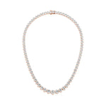 18K Solid Gold Lab Grown Diamond Round Tennis Necklace | Riyanika Jewels