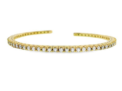 18K Solid Gold 1.74 Carat Lab Grown Diamond Bangle | Riyanika Jewels