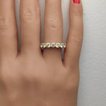 2.02ct Fancy Yellow Diamond Round Cut Wedding Band in 18K Solid Gold | Riyanika