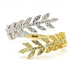 0.65ct Fancy Yellow Diamond Round Cut Cocktail Ring in 18K Solid Gold | Riyanika