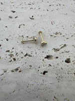 14K Solid Gold Lab Grown Diamond Love Piercing | Heart Stud Earring