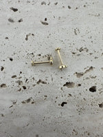18K Solid Gold Lab Grown Diamond Love Piercing | Heart Stud Earring - View 6 | Riyanika Jewels