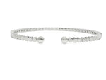 18K Solid Gold 2.82 Carat Lab Grown Diamond Bangle - Side View | Riyanika Jewels