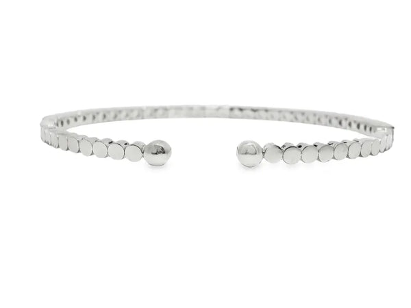 18K Solid Gold 2.82 Carat Lab Grown Diamond Bangle - Side View | Riyanika Jewels
