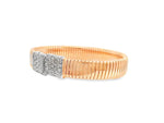 18K Solid Gold 1.68 Carat Lab Grown Diamond Bangle - Side View | Riyanika Jewels