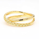 14K 0.47ct Lab Grown Yellow Diamond Round Cut Cocktail Band