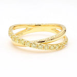 14K 0.47ct Lab Grown Yellow Diamond Round Cut Cocktail Band