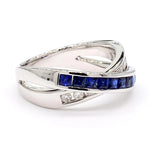 14K 1.15ct Lab Grown Diamond Princess Cut Cocktail Band