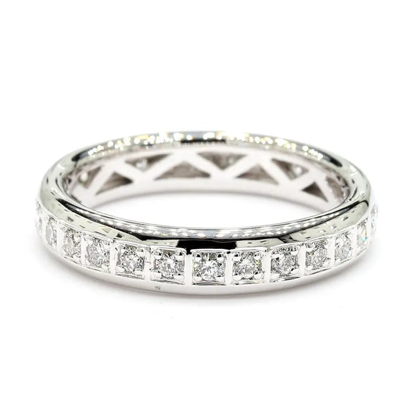 14K 0.5ct Lab Grown Diamond Round Cut Eternity Band
