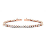 14K 1.6ct Natural Diamond Twisted Tennis Bracelet