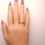 14K 0.99ct Lab Grown Yellow Diamond Oval Cut Cocktail Ring