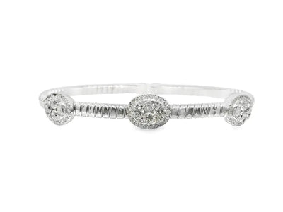 18K Solid Gold 1.60 Carat Lab Grown Diamond Bangle | Riyanika Jewels