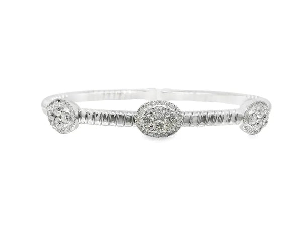 14K 1.6ct Natural Diamond Bangle