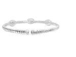 18K Solid Gold 1.60 Carat Natural Diamond Bangle - Side View | Riyanika Jewels