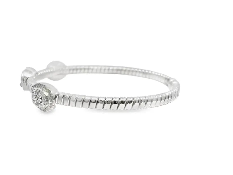 14K 1.6ct Natural Diamond Bangle