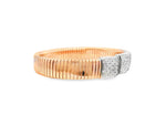 18K Solid Gold 1.68 Carat Natural Diamond Bangle - Side View | Riyanika Jewels