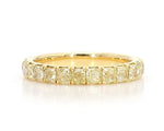 14K 1.01ct Lab Grown Yellow Diamond Radiant Cut Eternity Band