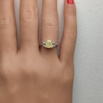 1.92ct Fancy Yellow Diamond Cushion Cut Cocktail Ring in 18K Solid Gold | Riyanika