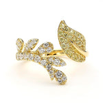 14K 0.76ct Lab Grown Yellow Diamond Round Cut Cocktail Band