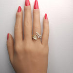 14K 0.76ct Lab Grown Yellow Diamond Round Cut Cocktail Band