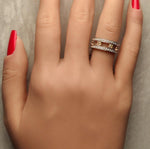 1.71ct Fancy Yellow Diamond Radiant Cut Wedding Band in 18K Solid Gold | Riyanika
