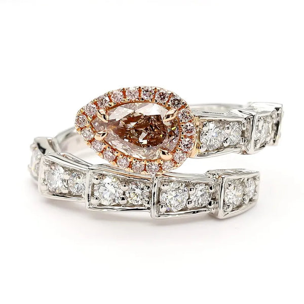 1.63ct Lab Grown Diamond Pear Cut Cocktail Ring in 18K Solid Gold | Riyanika