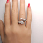 2.32ct Lab Grown Diamond Oval Cut Cocktail Ring in 18K Solid Gold | Riyanika