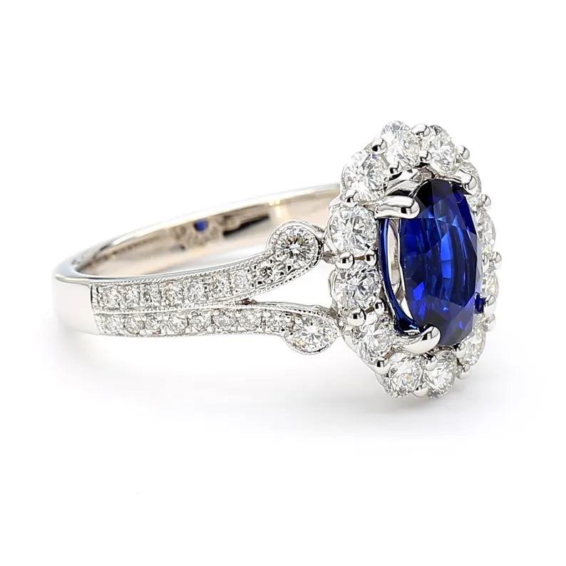 14K 2.47ct Lab Grown Diamond Oval Cut Cocktail Ring