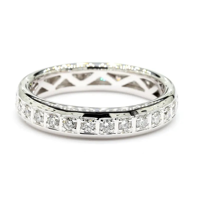 14K 0.5ct Lab Grown Diamond Round Cut Eternity Band