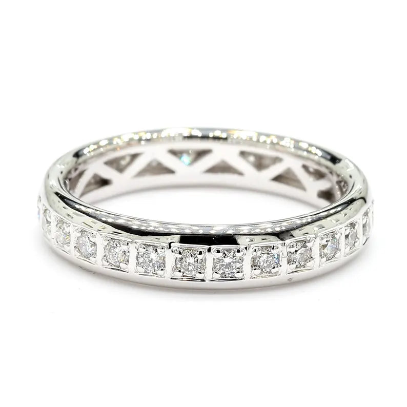 14K 0.5ct Lab Grown Diamond Round Cut Eternity Band