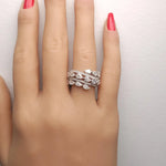 18K Solid Gold 2.82 Carat Pear White Lab Grown Diamond Cocktail Ring - Alternate Angle