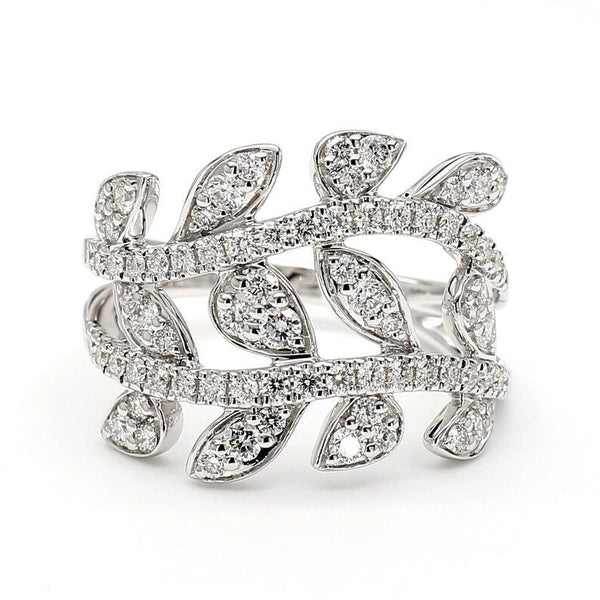 14K 0.9ct Lab Grown Diamond Round Cut Cocktail Ring