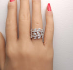 14K 0.9ct Lab Grown Diamond Round Cut Cocktail Ring