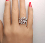 14K 0.9ct Lab Grown Diamond Round Cut Cocktail Ring