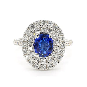 14K 2.76ct Lab Grown Diamond Oval Cut Cocktail Ring