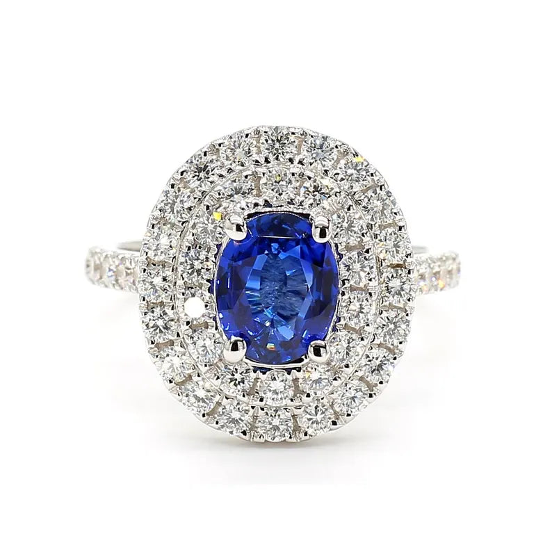 14K 2.76ct Lab Grown Diamond Oval Cut Cocktail Ring