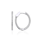 14K Solid Gold & Lab Grown Diamond Dainty Lightweight Huggie Hoop Earrings